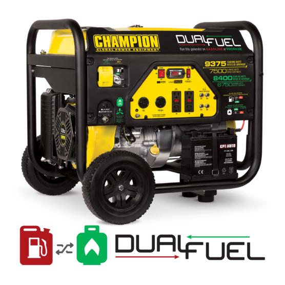 7500-Watt Dual Fuel Champion Power