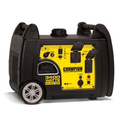 a yellow and black generator on a white background.