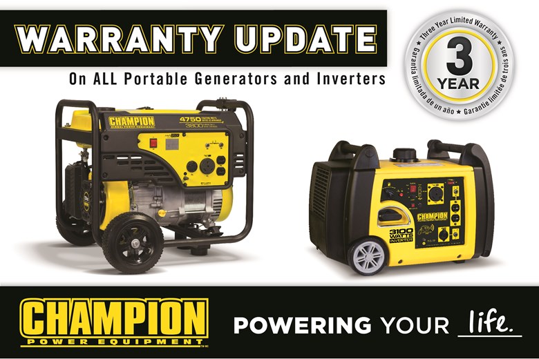 Warranty Update Champion Power Equipment