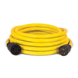 a yellow extension hose with black fittings.