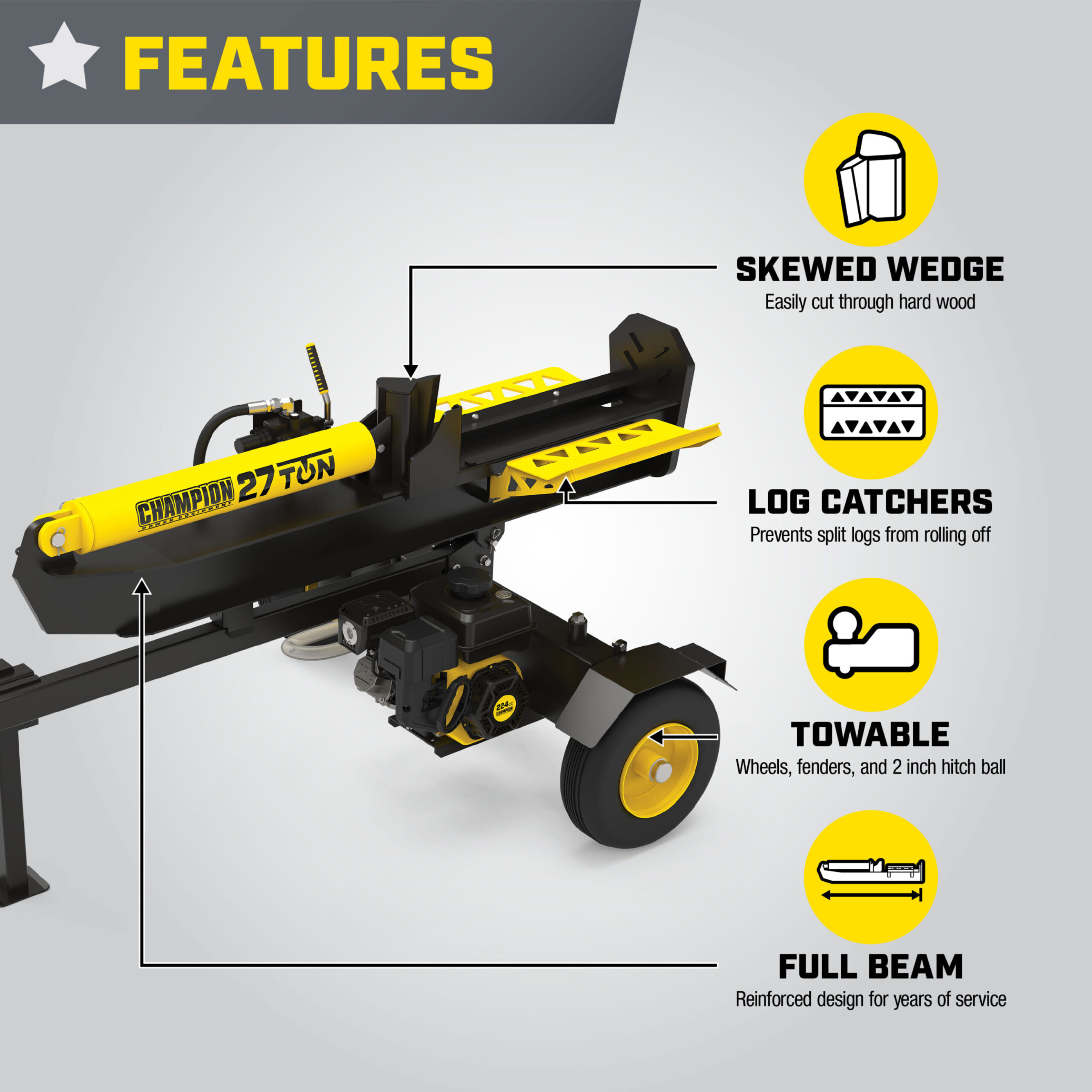27Ton Log Splitter Champion Power Equipment