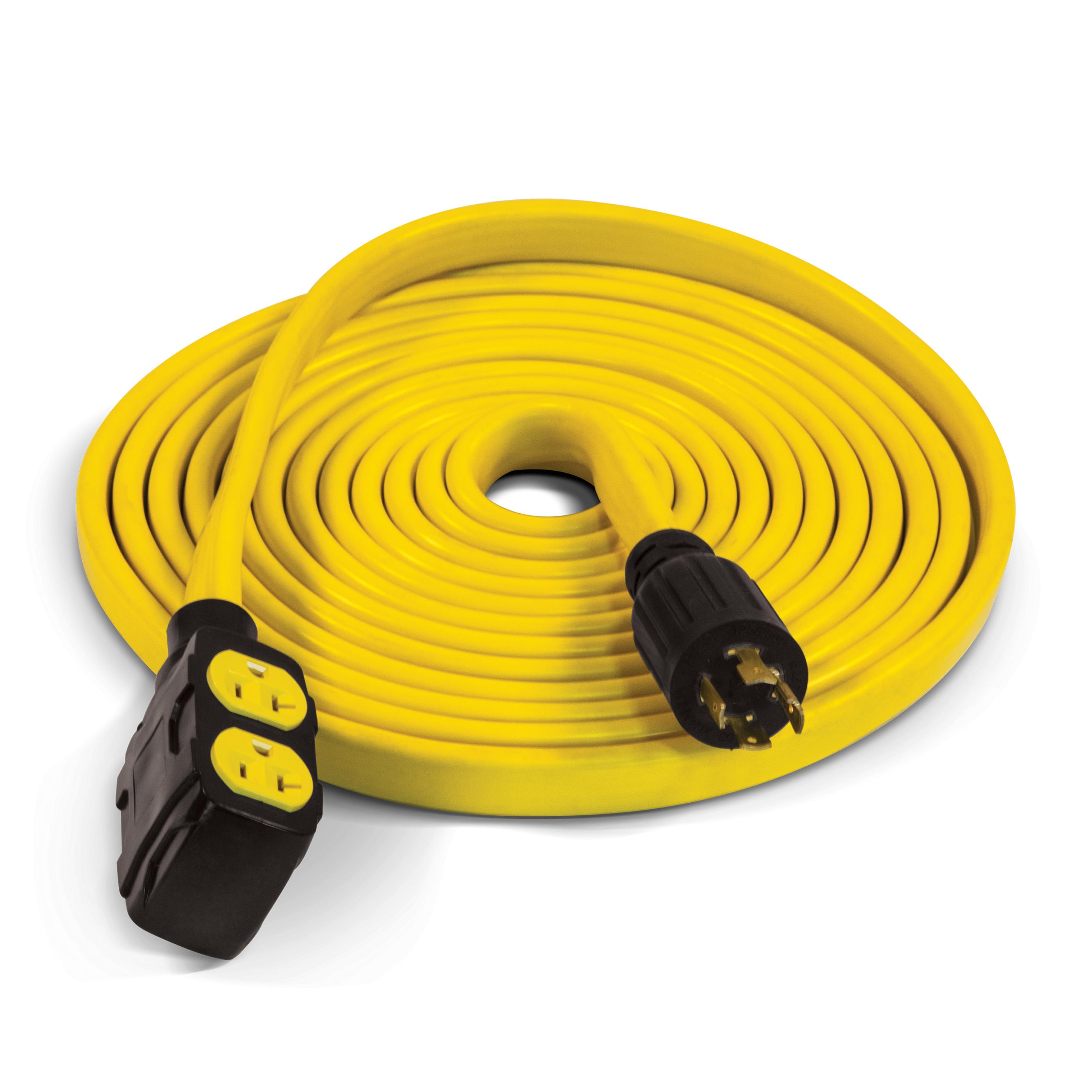25 ft. 30A 125/250V Flat Generator Extension Cord Champion Power
