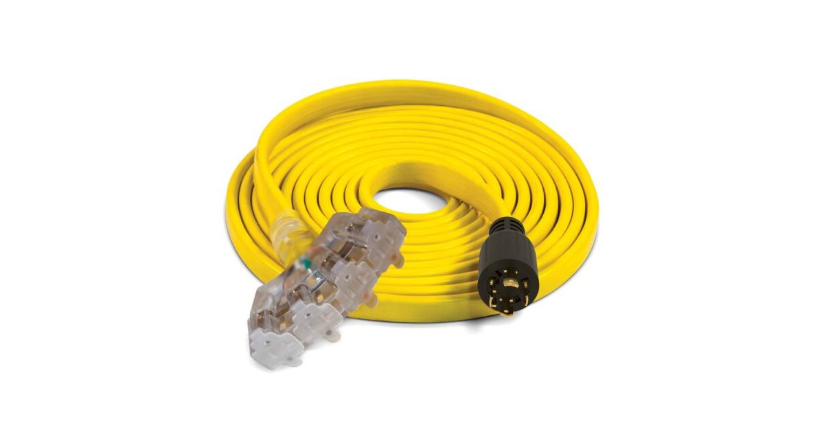 20 ft. 30A 125/250V Flat Generator Extension Cord - 100453