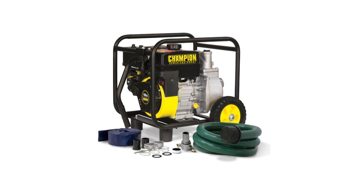 2-in. Semi-Trash Water Pump with Hose Kit - 66520 - Champion Power