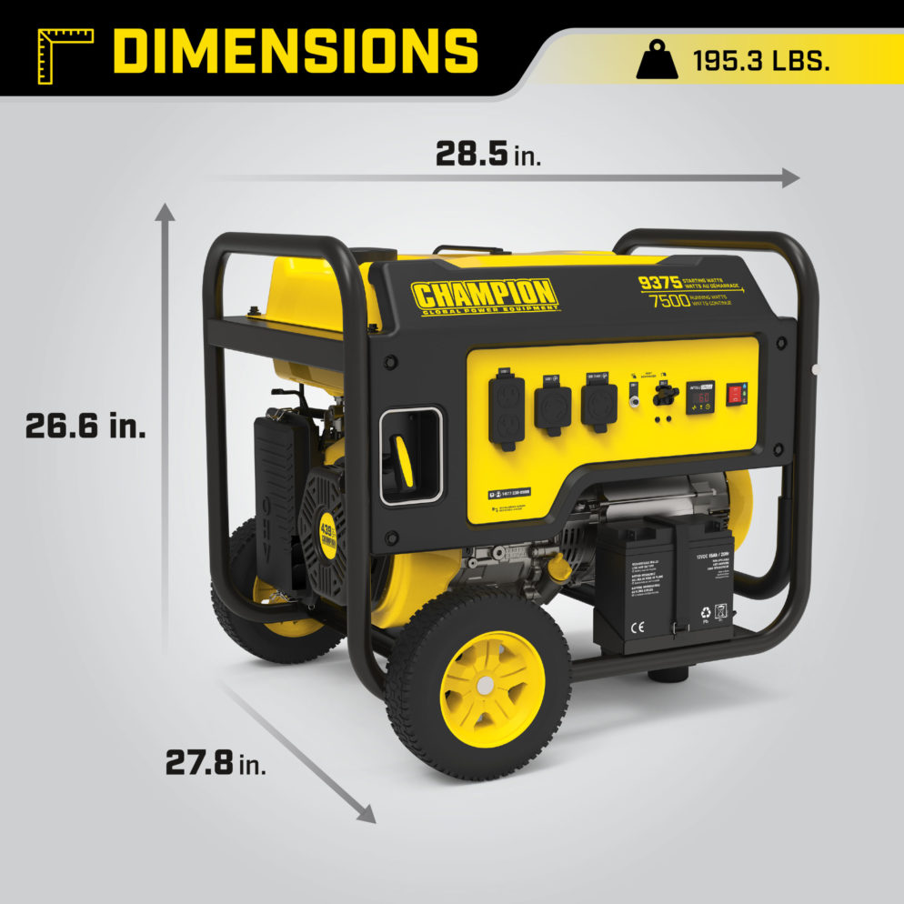 7500Watt Generator Champion Power Equipment
