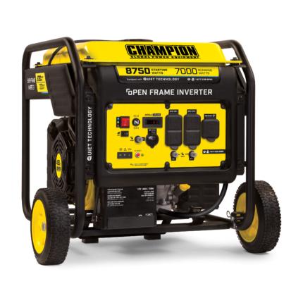 a yellow and black generator on a white background.