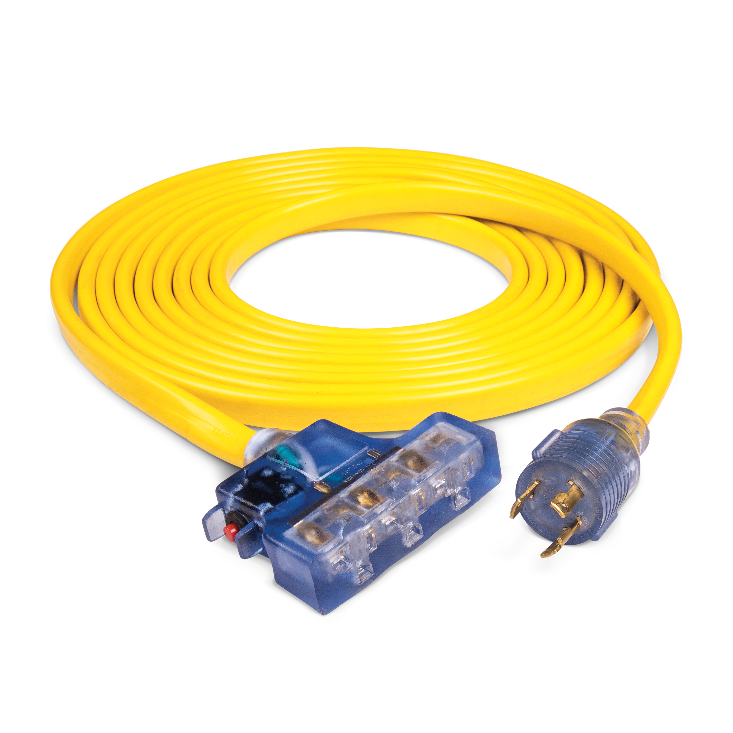 25 ft. 20A 125V Flat Generator Extension Cord with Power