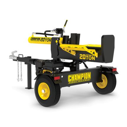 a yellow and black tow truck with the word champion on it.