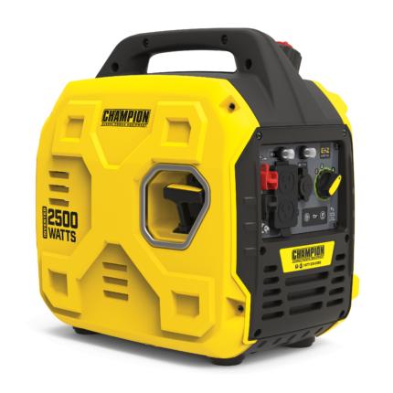 a yellow and black generator on a white background.