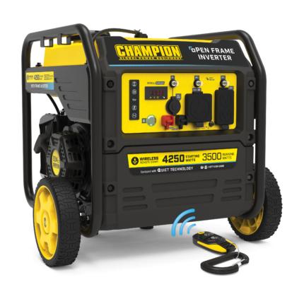 a yellow and black portable generator.