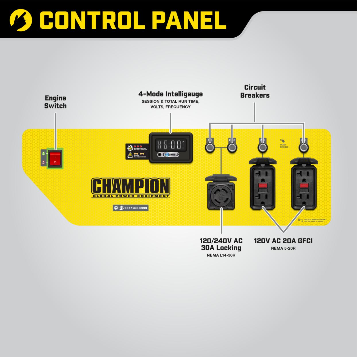 6000Watt Generator with CO Shield® Champion Power Equipment