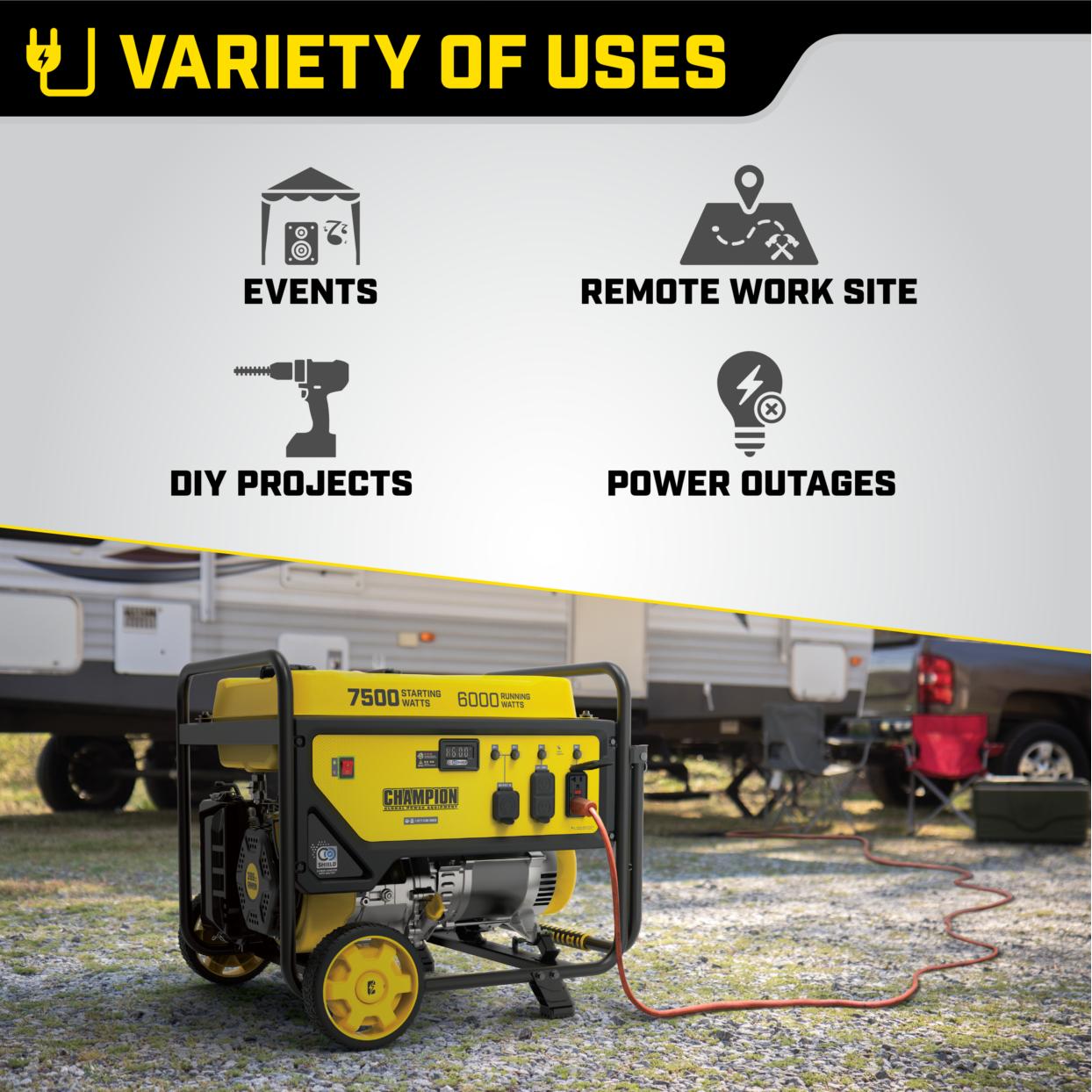 6000Watt Generator with CO Shield® Champion Power Equipment