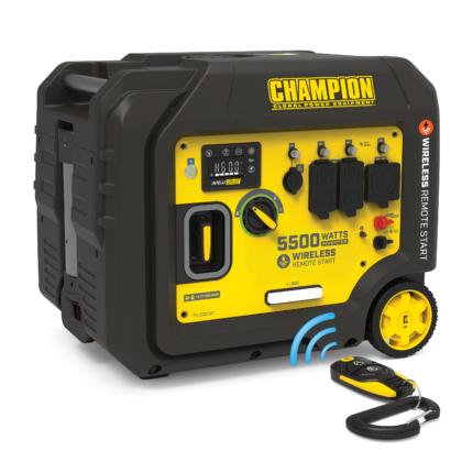 a yellow and black portable generator.