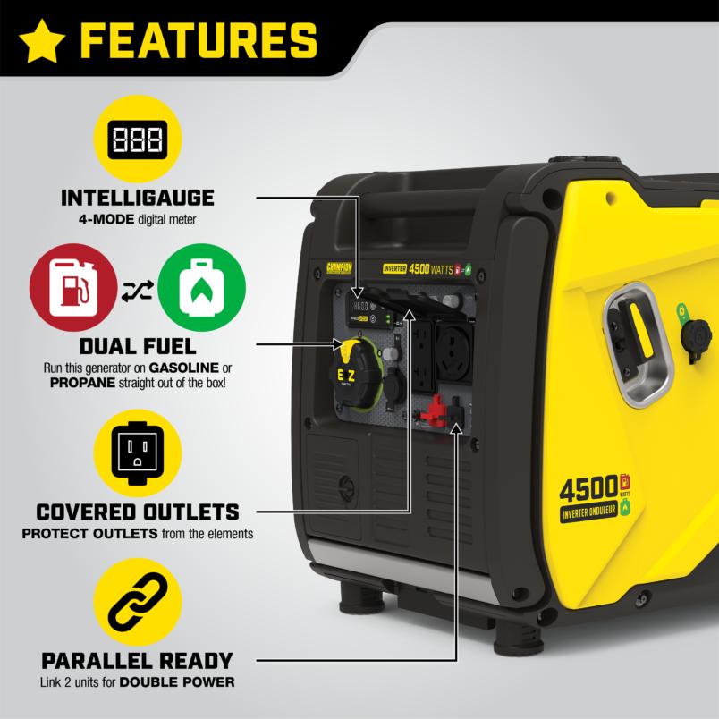 4500-Watt Dual Fuel Inverter - Champion Power Equipment