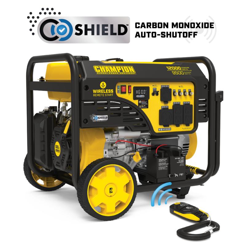 9500W Wireless Start Generator with CO Shield Champion Power