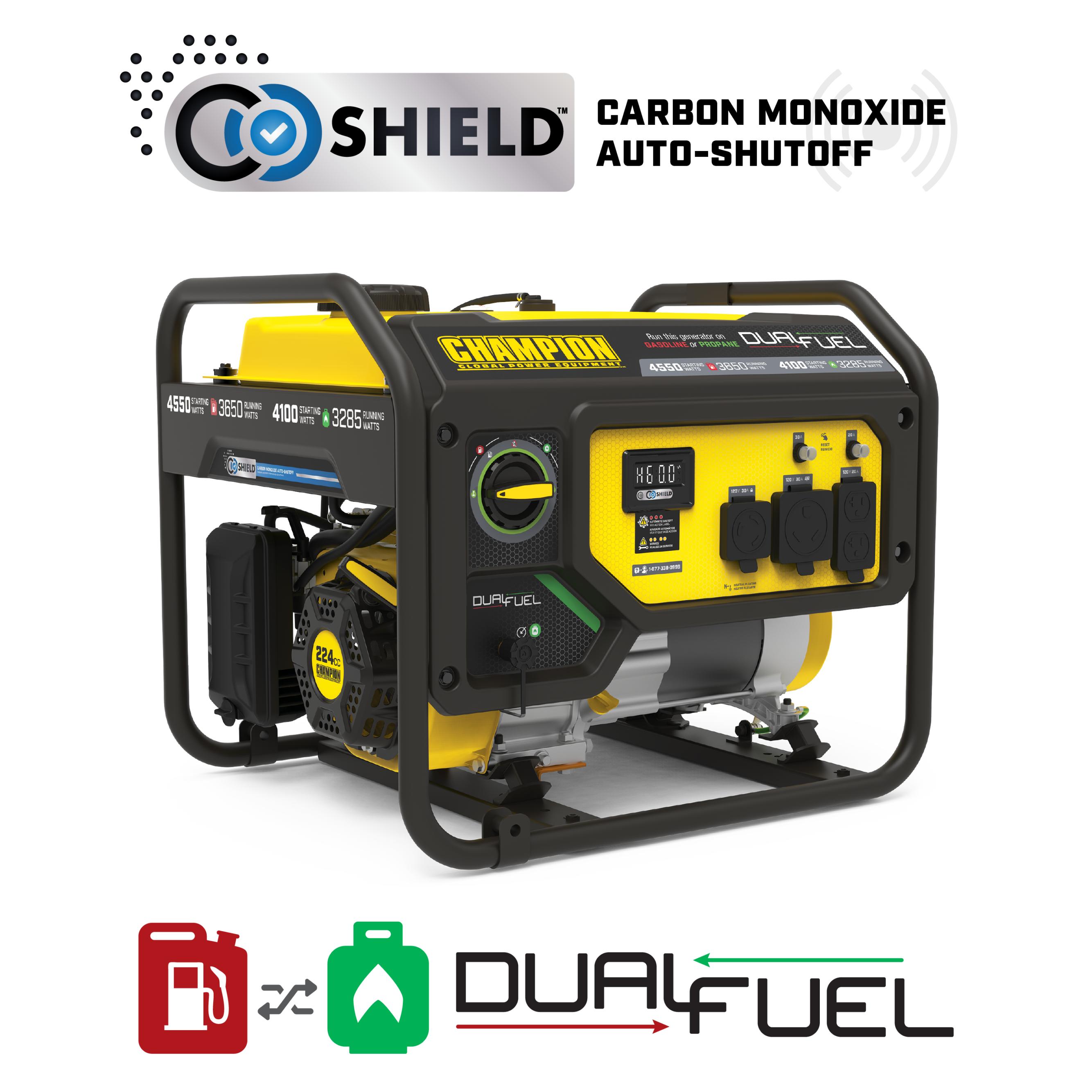 3650W Dual Fuel Generator with CO Shield® Champion Power Equipment