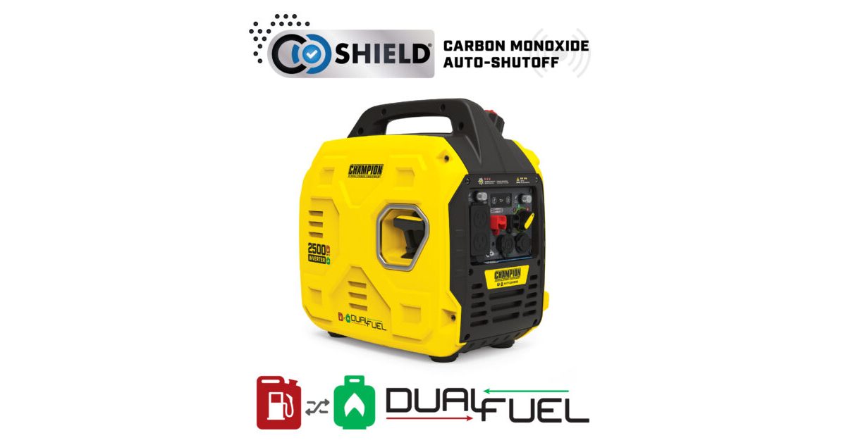 ワーナー・ブラザーズWorld Champions 1234／2500　71cm 2500W Dual Fuel Inverter (CARB) - 201183 - Champion Power Equipment