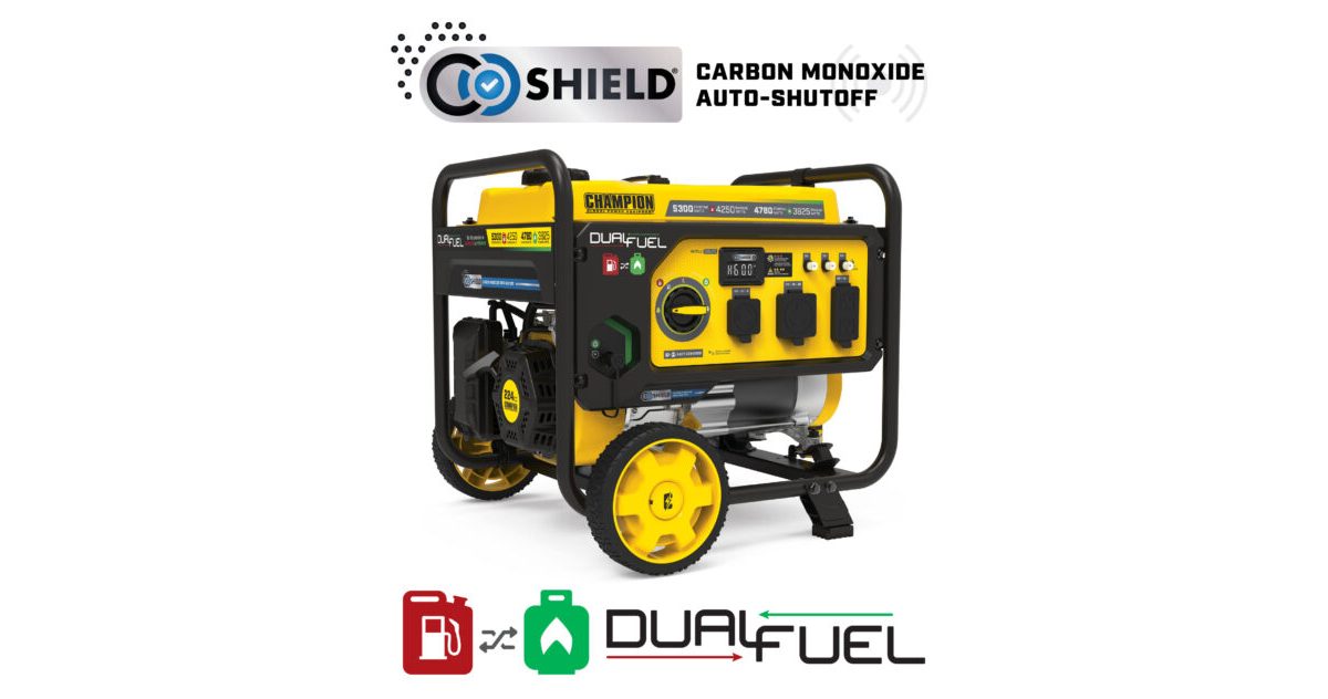 4250W Dual Fuel Generator with CO Shield® - Champion Power