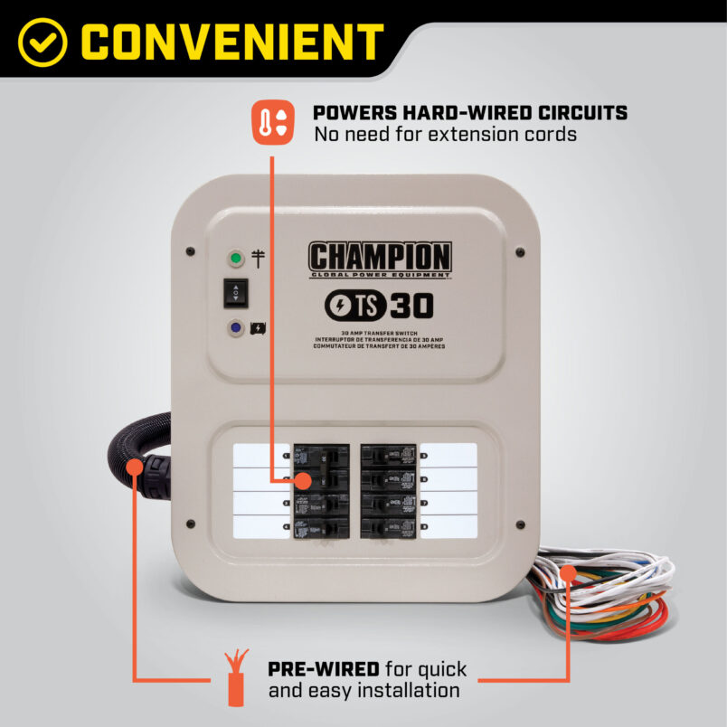 30A Manual Transfer Switch - Champion Power Equipment