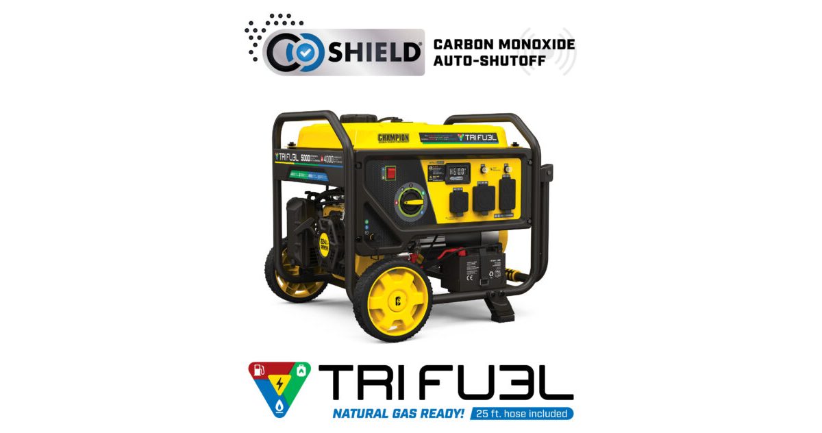 4000W Electric Start Tri Fuel Generator with CO Shield