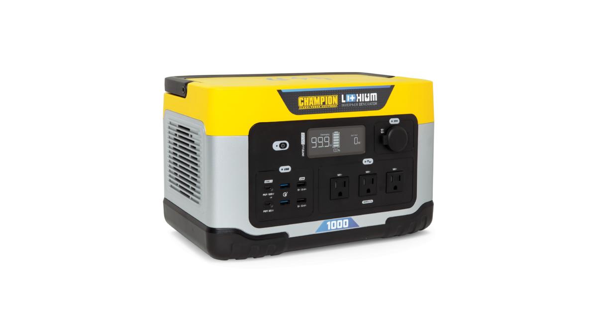 998 Wh Li-ion Power Station - 201260 - Champion Power Equipment