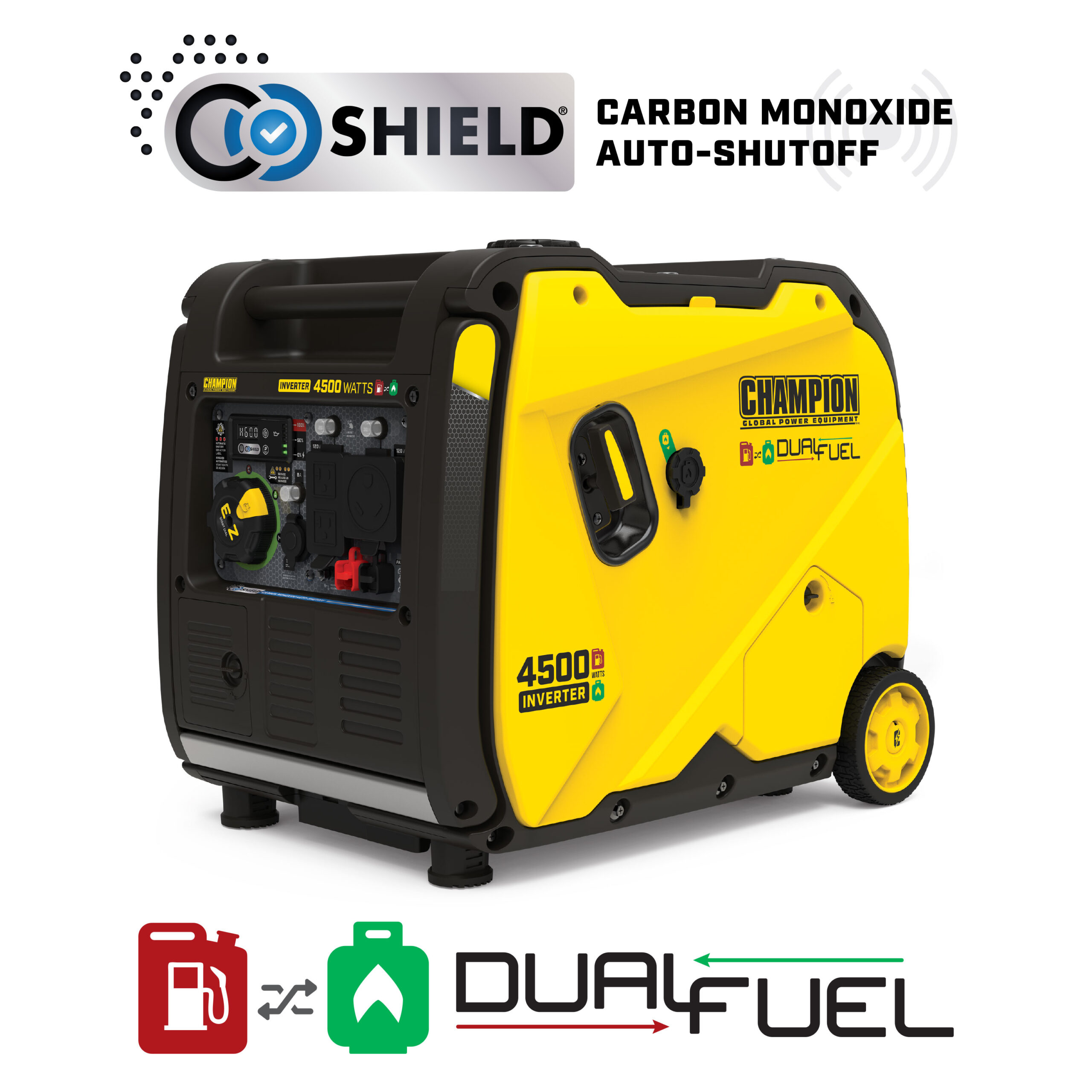 4500W Electric Start Dual Fuel Inverter - 201319 - Champion Power