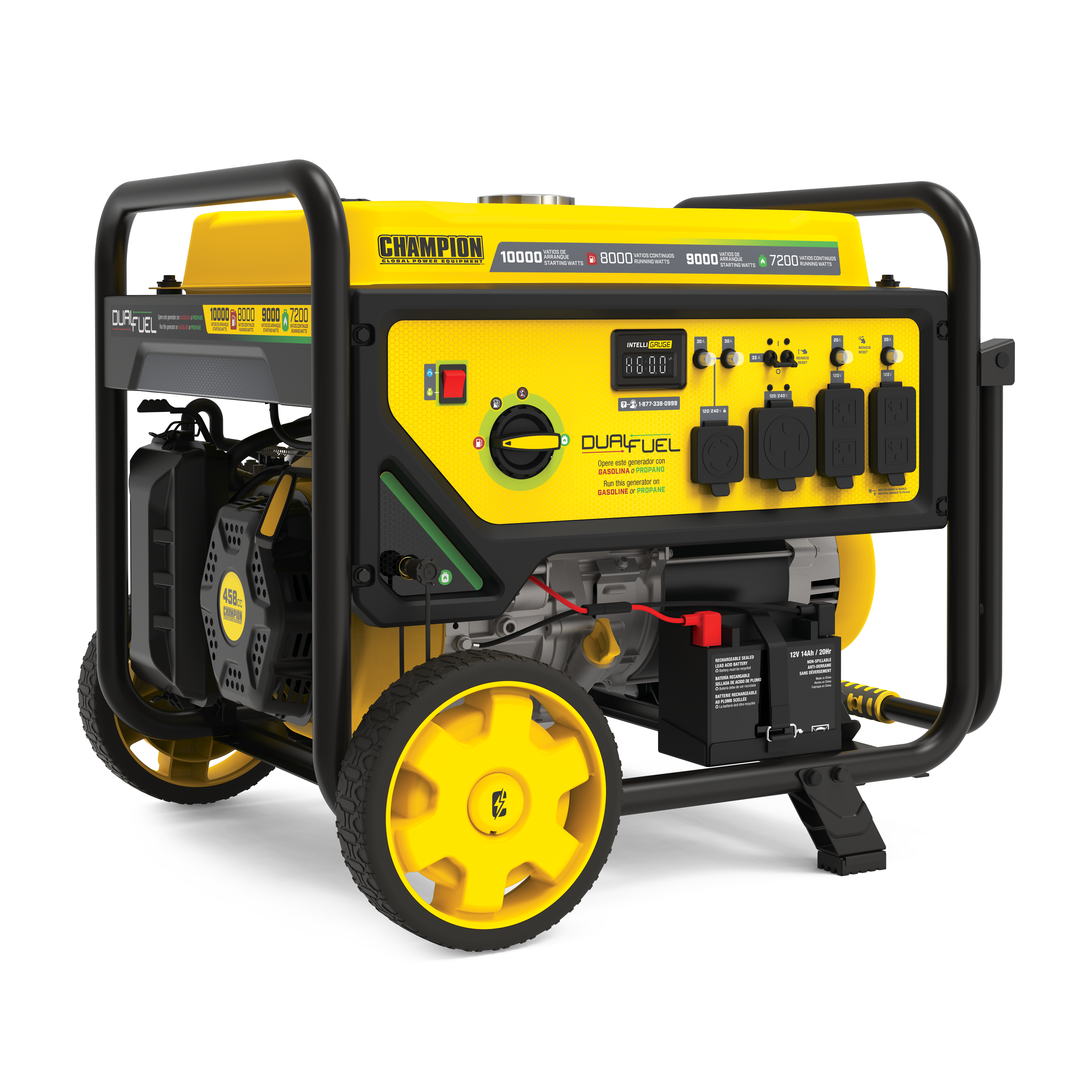 8000W Electric Start Dual Fuel Generator - 201460 - Champion Power