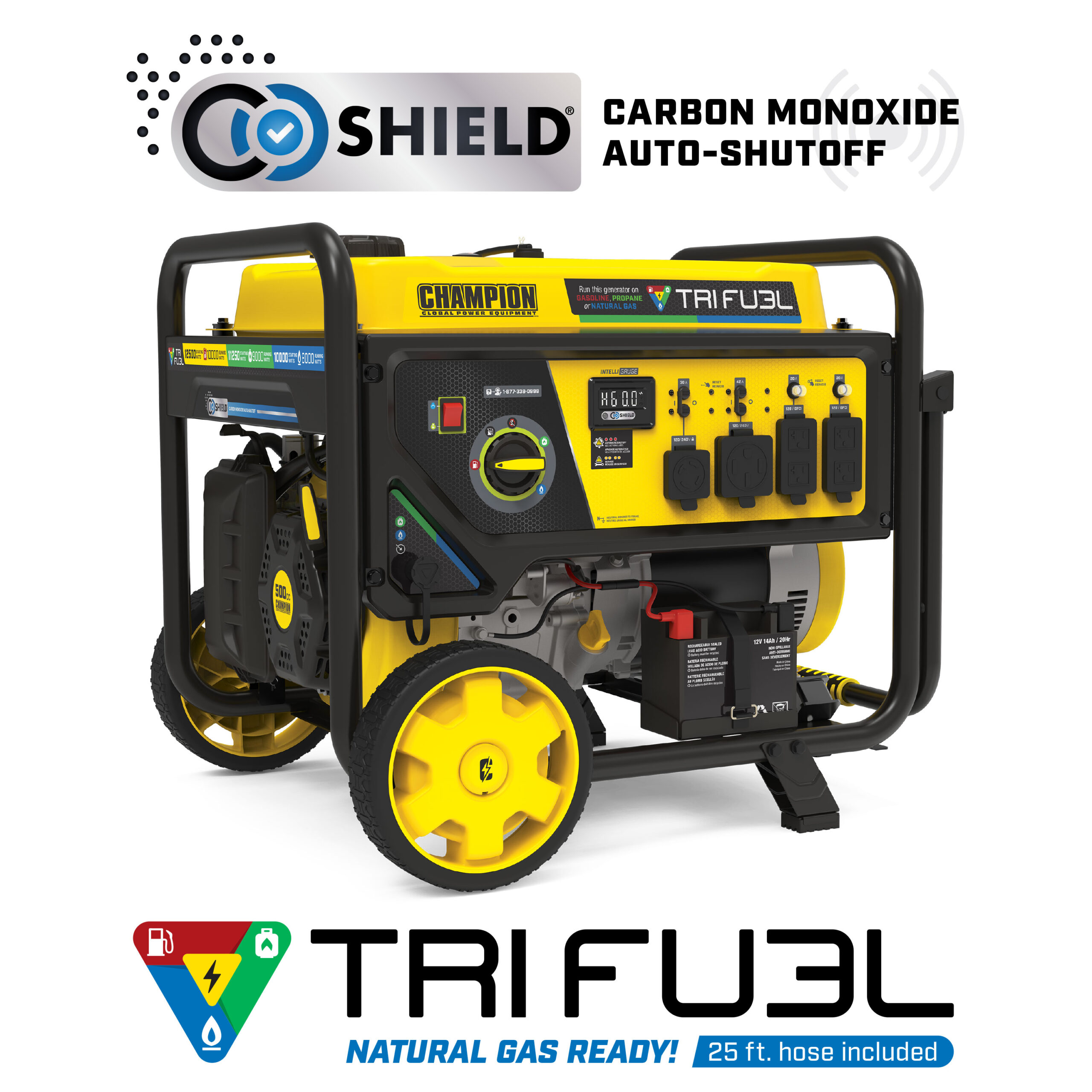 ポータブルプレーヤー Ogichan 10,000W Electric Start Tri Fuel Generator with CO Shield® - 201438