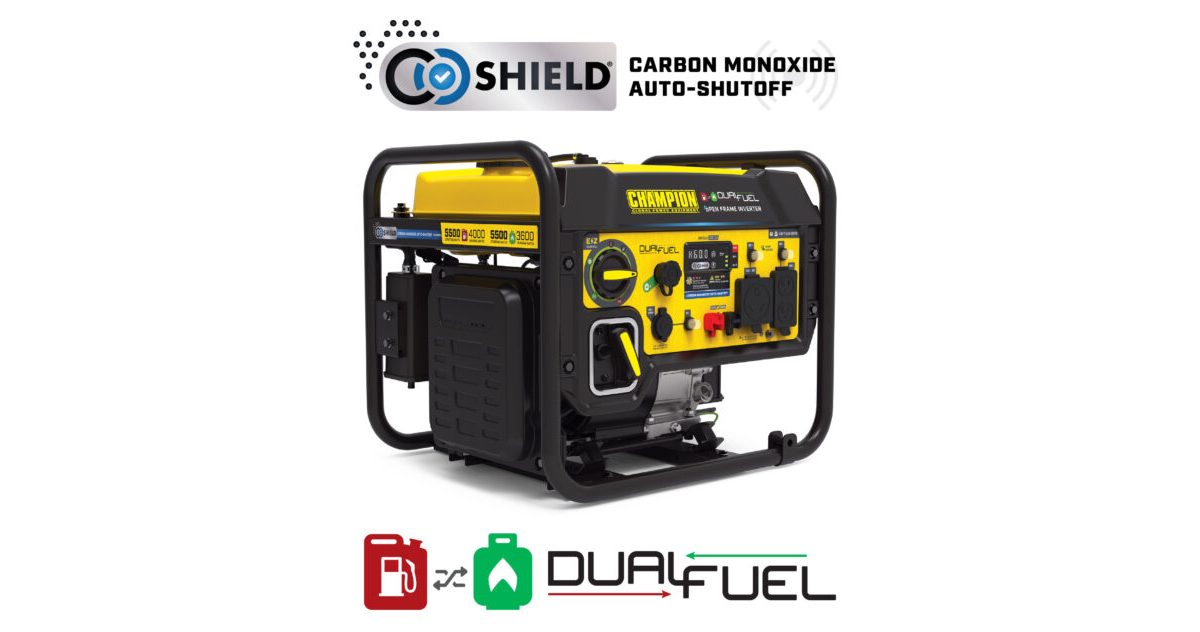 5500W Dual Fuel Open Frame Inverter (CARB) - 201254 - Champion