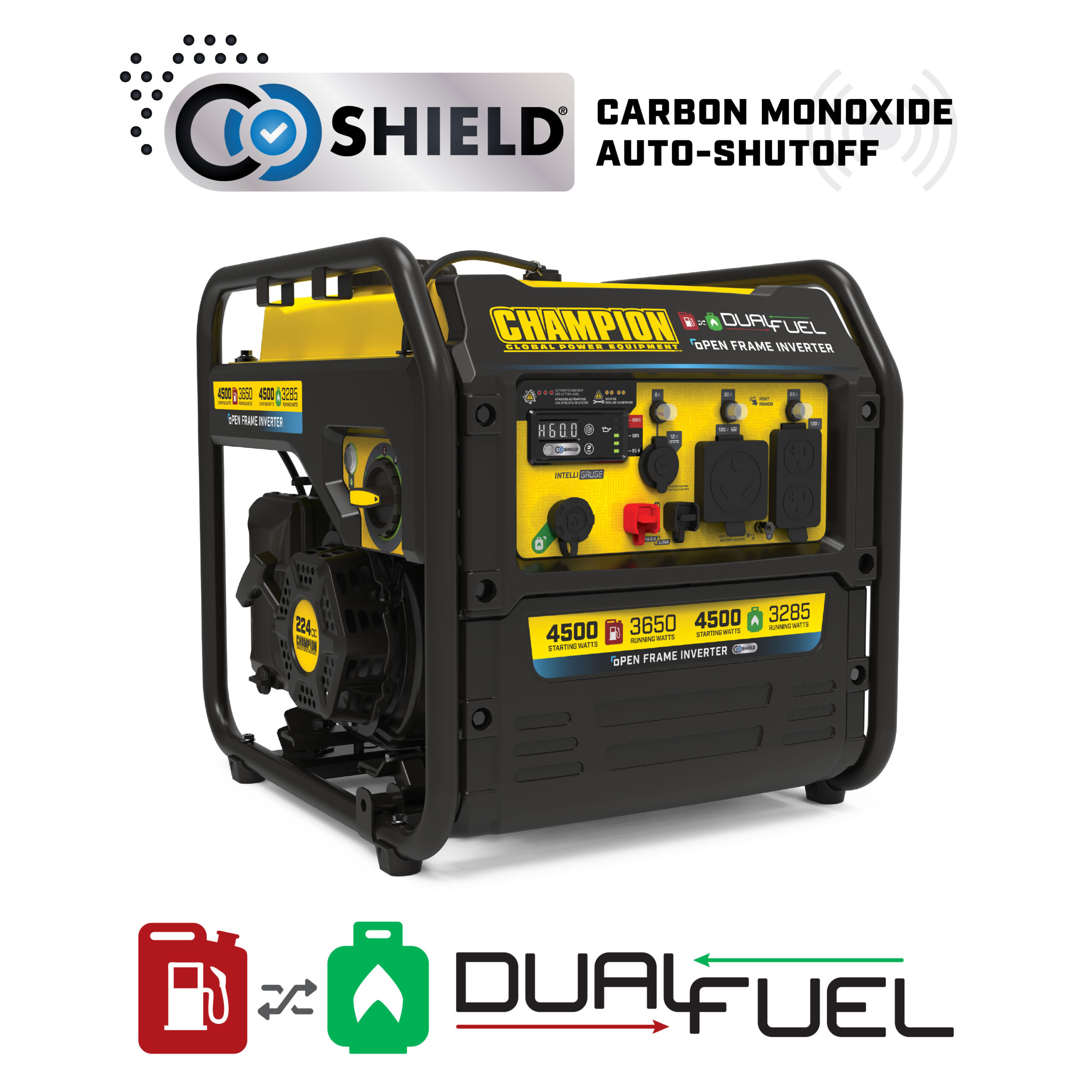 4500W Dual Fuel Open Frame Inverter - 201321 - Champion Power