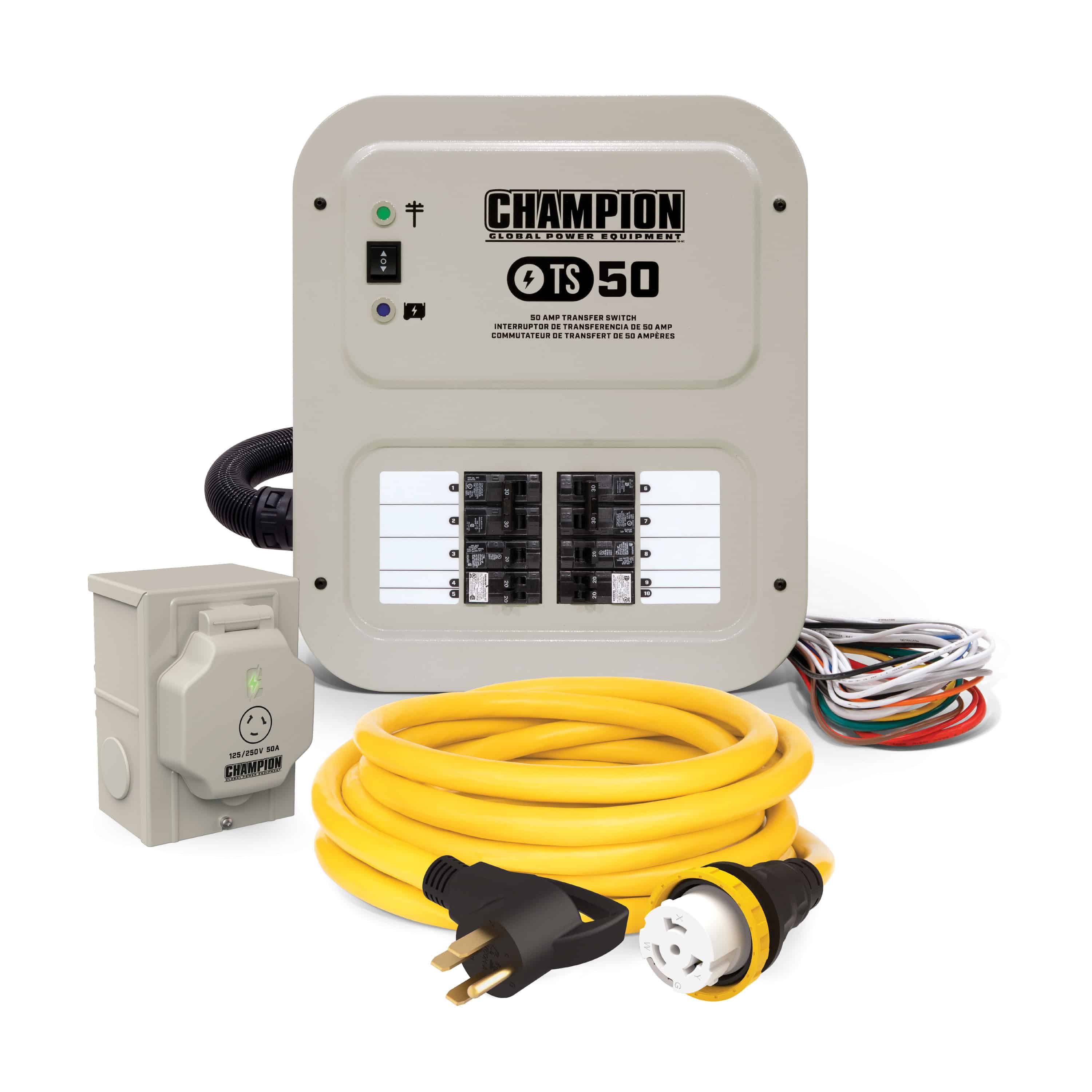 50A 240V Manual Transfer Switch - 201193 - Champion Power Equipment