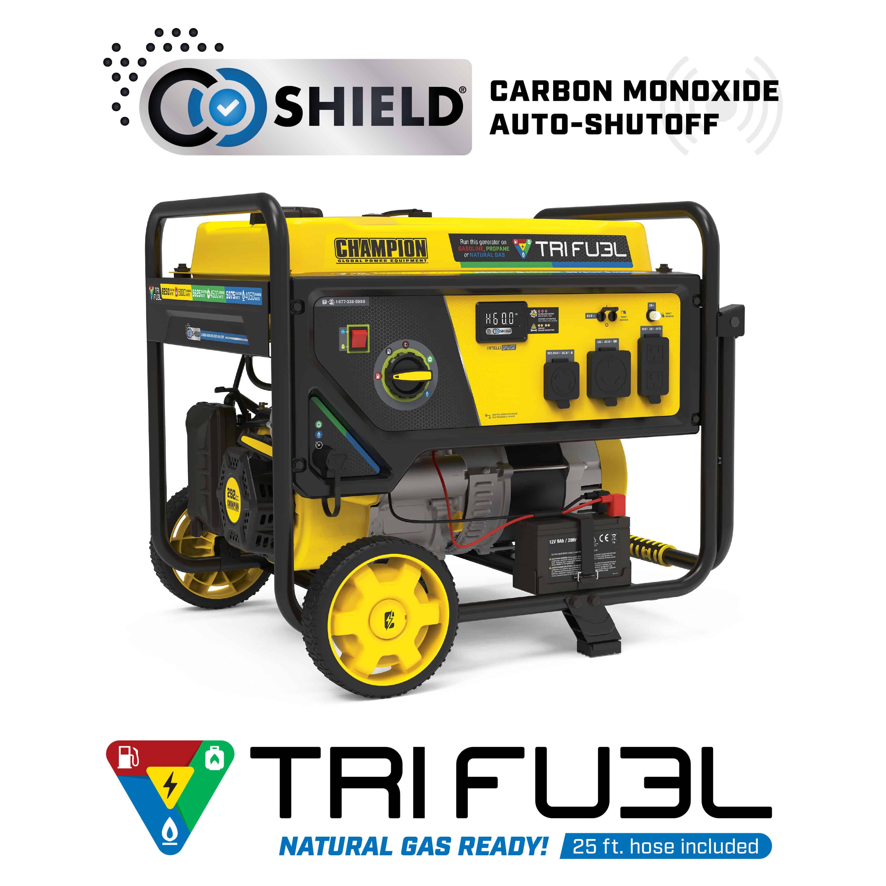 Champion 5000W Electric Start Tri Fuel Generator